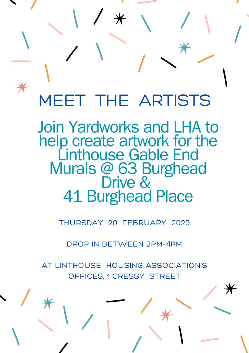 New murals planned for 2 gables in Linthouse 😊
<a href="/LinthouseHA/">Linthouse Hsg Assoc</a> <a href="/SWG3glasgow/">SWG3</a>