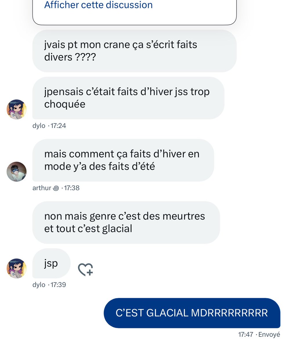 SANSVlSAGE's tweet photo. non mais genre c’est des meurtres et tout c’est glacial https://t.co/HoBd42KIjN
