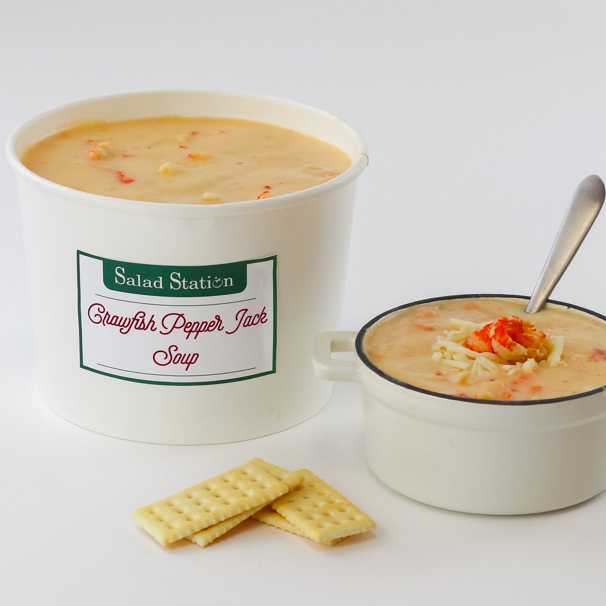 saladstation_'s tweet photo. Don't forget! You can get our beloved Crawfish Pepper Jack Soup catered!🦞🥣  https://t.co/yP0sz8sRGT https://t.co/esQACWUPRG