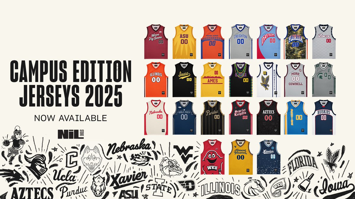 Tradition in Every Thread

The 2025 NIL Store Campus Edition Jerseys are available NOW 

Featuring 24 limited edition jerseys that are made for fans to wear with pride. nil.store/nil/collection…
