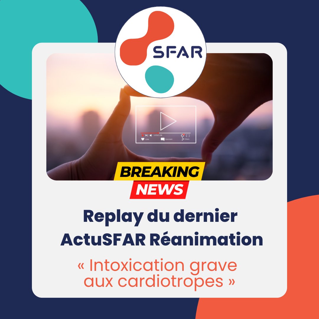 SFAR Anesthésie Réanimation (@sfar_org) on Twitter photo 📹 Vous l'avez manqué hier ? Retrouvez le replay du dernier ActuSFAR "Intoxication grave aux cardiotropes" sur notre chaine YouTube ! ➡️ youtube.com/live/oUfpHav9d…
Retrouvez toutes les autres vidéos ActuSFAR ici ➡️ youtube.com/playlist?list=…
<a href="/AJARFrance/">AJAR France 🇫🇷</a> <a href="/SNJeunesAR/">Syndicat National des Jeunes Anesth-Réa</a> <a href="/SyndicatSnarf/">SNARF</a> 📹 Vous l'avez manqué hier ? Retrouvez le replay du dernier ActuSFAR "Intoxication grave aux cardiotropes" sur notre chaine YouTube ! ➡️ youtube.com/live/oUfpHav9d…
Retrouvez toutes les autres vidéos ActuSFAR ici ➡️ youtube.com/playlist?list=…
<a href="/AJARFrance/">AJAR France 🇫🇷</a> <a href="/SNJeunesAR/">Syndicat National des Jeunes Anesth-Réa</a> <a href="/SyndicatSnarf/">SNARF</a>