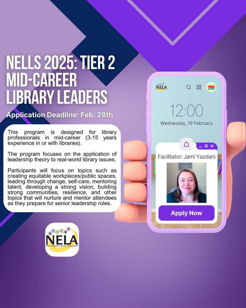 Don't forget to submit your application for NELLS 2025! We're welcoming back facilitator, Jami Yazdani. Application deadline is  February 28th.