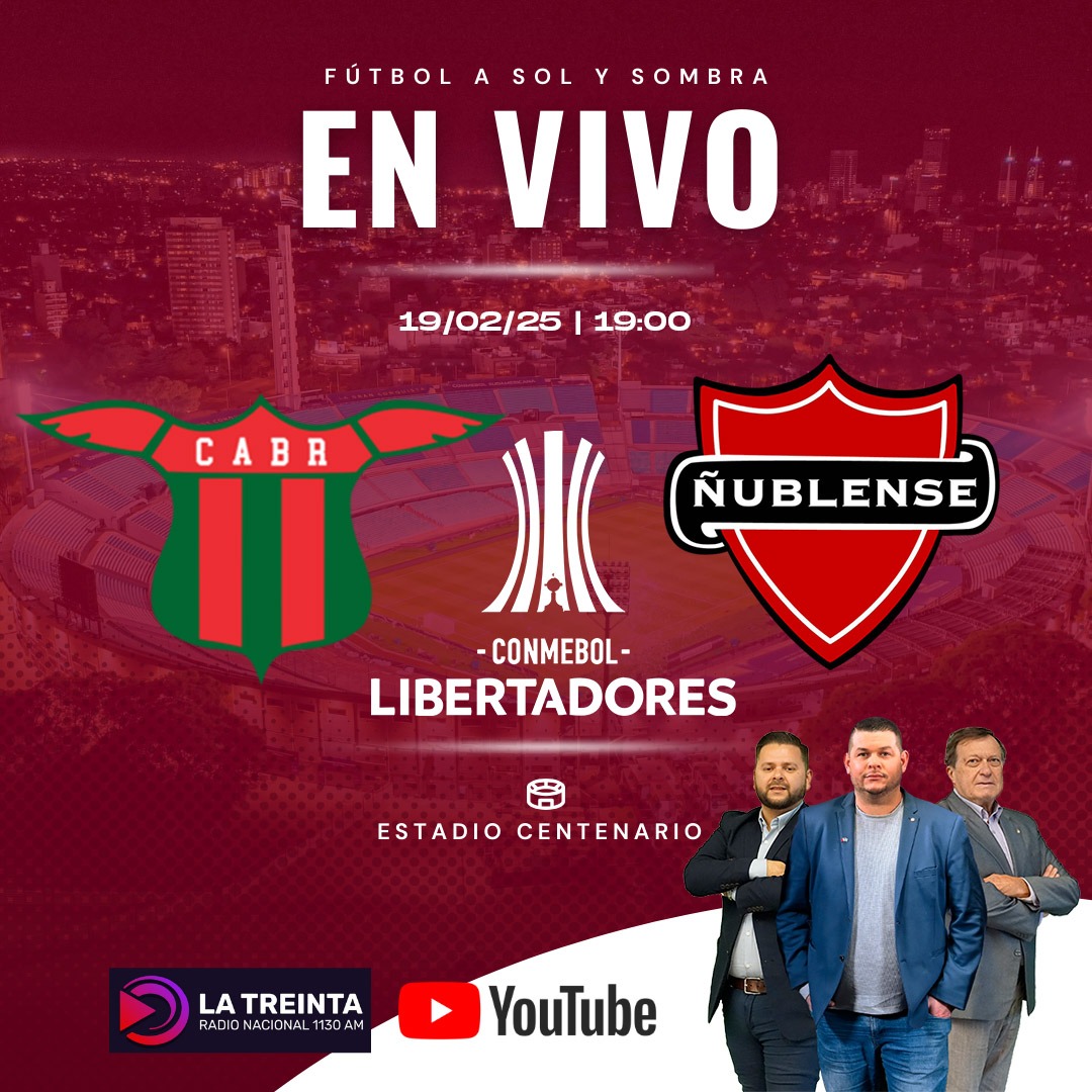 Desde 18:00 vamos con la previa de Boston River - Ñublense, a las 19:00hs.

🗣Relata:<a href="/EduardoGuti_88/">Eduardo Gutierrez®️</a>

🎙Comentan:<a href="/alfoirrazabal/">Alfonso Irrazabal ⭐️⭐️⭐️⭐️</a> y <a href="/DanielOrdoniez/">Daniel Ordoñez</a>

📋 Vestuarios:@leohernandez1_ y <a href="/Lachaga_/">Cristhian Lachaga</a>

🎤 Locución:<a href="/mariscal1998/">Viviana Gomez Mariscal</a>

ℹ️ Estudios:<a href="/Nahuel99Acosta/">Nahuel Acosta</a>

📻<a href="/lanacional1130/">Radio Nacional 1130 AM</a>
