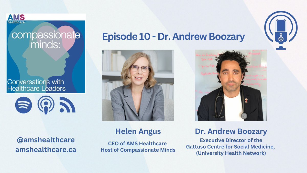 AMS Healthcare (@amshealthcare) on Twitter photo Housing 🏘️ = Healthcare 🩺
Stable housing is one of the strongest determinants of health, yet we still don’t treat it as a public health crisis. <a href="/drandrewb/">Andrew Boozary MD</a> joins <a href="/HeAngus/">Helen Angus</a> on Compassionate Minds to discuss why this needs to change.
🎧 Listen now:
buff.ly/3PE0kTr Housing 🏘️ = Healthcare 🩺
Stable housing is one of the strongest determinants of health, yet we still don’t treat it as a public health crisis. <a href="/drandrewb/">Andrew Boozary MD</a> joins <a href="/HeAngus/">Helen Angus</a> on Compassionate Minds to discuss why this needs to change.
🎧 Listen now:
buff.ly/3PE0kTr