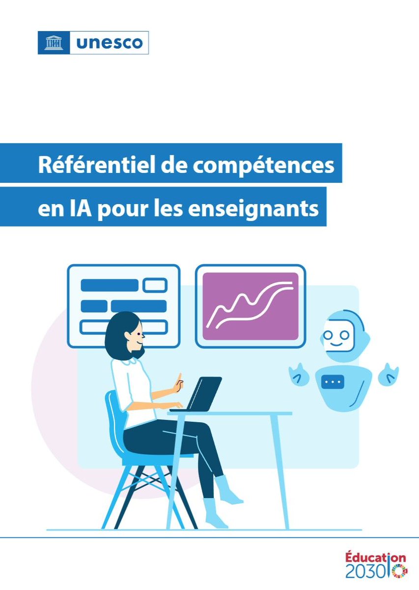 📢 L’UNESCO publie les référentiels de compétences en IA !
🤖 L’IA transforme l’éducation, exigeant de nouvelles compétences pour enseignants et apprenants. Ces guides essentiels définissent 15 et 12 compétences clés pour une IA éthique et inclusive.
🔗 buff.ly/42XfJHa