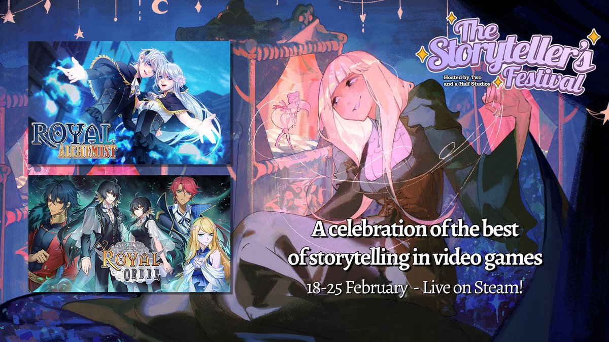 Nifty Visuals (@nifty_visuals) on Twitter photo Our Royal game series is joining this year’s Storyteller's festival! 🎉✨ 
For a limited time, the games are on special sale—don’t miss your chance to grab them! 🎮💖 
#TheStorytellersFestival | #NiftyVisualsGames | #indiegame | #vndev | #visualnovel | #amaregame | #otome Our Royal game series is joining this year’s Storyteller's festival! 🎉✨ 
For a limited time, the games are on special sale—don’t miss your chance to grab them! 🎮💖 
#TheStorytellersFestival | #NiftyVisualsGames | #indiegame | #vndev | #visualnovel | #amaregame | #otome