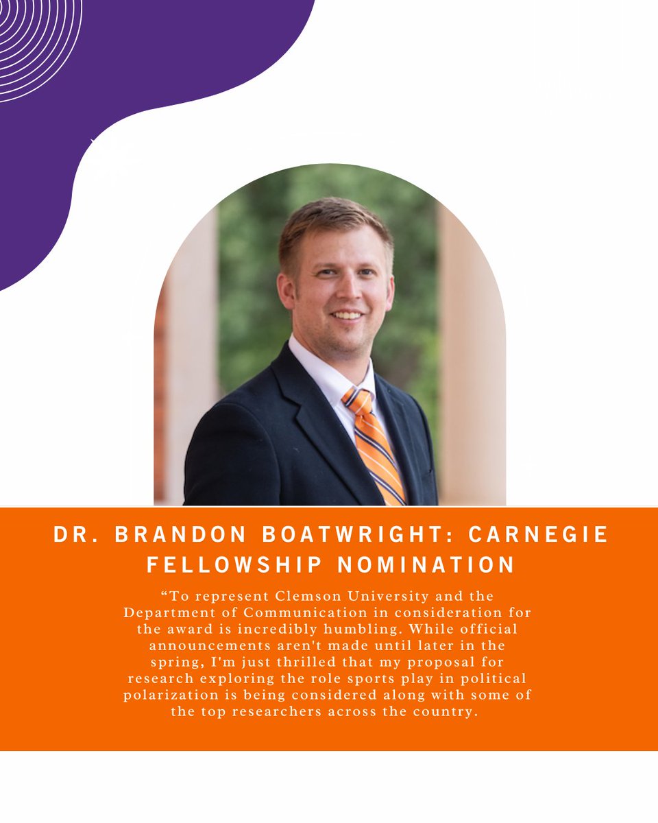 Congratulations on the nomination Dr. Boatwright!