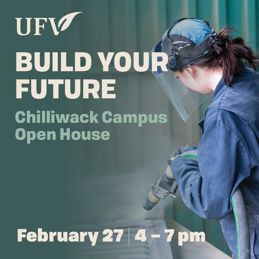 Skilled trades are in demand — are you ready to build your future? 🛠️

Explore UFV's Trades &amp; Technology programs at the Build Your Future Chilliwack Open House on Feb 27, 4–7 pm at the Chilliwack campus.

🎧 RSVP and be entered to win a pair of AirPods 4: ow.ly/jMWE50V2fir