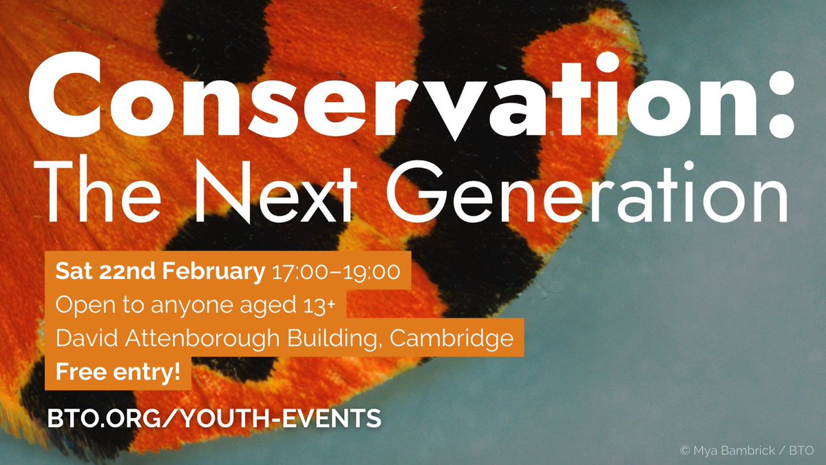 This weekend! 🤩

Join us for the premiere of ‘Conservation: the Next Generation’ followed by a Q&amp;A in Cambridge in collaboration with <a href="/_BTO/">BTO</a>! 

Book for free here: bto.org/community/even…