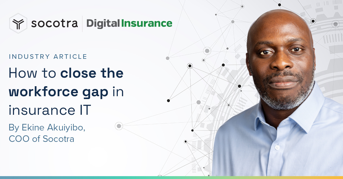 In a new article for Digital Insurance, Ekine Akuiyibo, COO of Socotra, explores the root causes of the widening workforce gap in IT teams and offers potential solutions to bridge it. 

Read the article: hubs.li/Q0364Wt-0