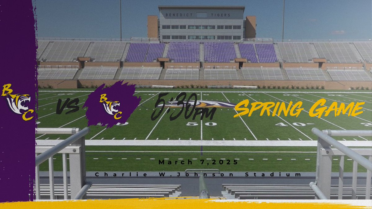 GO TIGERS! Come Out and Support! 🟣🟡🐅

🗓️ March 7th, 2025 
⏰5:30 PM  
📍Columbia, SC 
🏟️Charlie W. Johnson Stadium

#VISION | #GOTIGERS | #FAMILY🐅