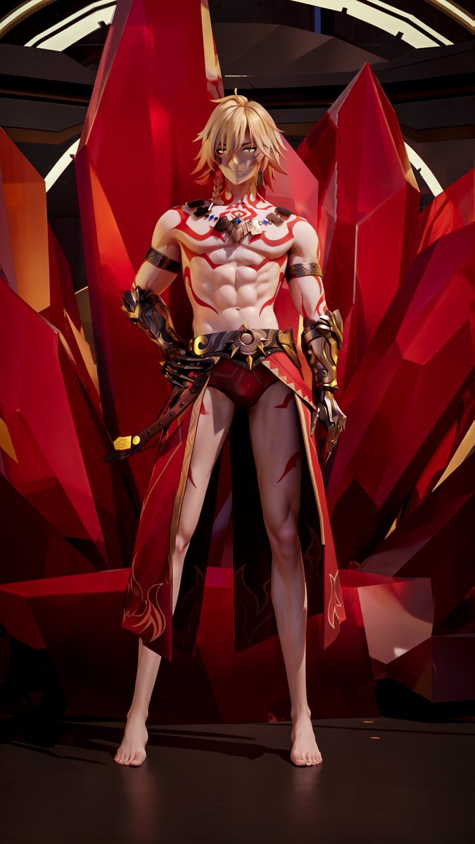 Anxious_Lolya's tweet photo. Tik tok told me this pictures do not fit to their recommendations. Okay, let's publish it here! :)
Hoyoverse want to rob me of my hobby, but I won't give up, I will undress even half-naked men!
#HonkaiStarRail #Mydei #blender3d #stablediffusion https://t.co/6GqAP8z7MG