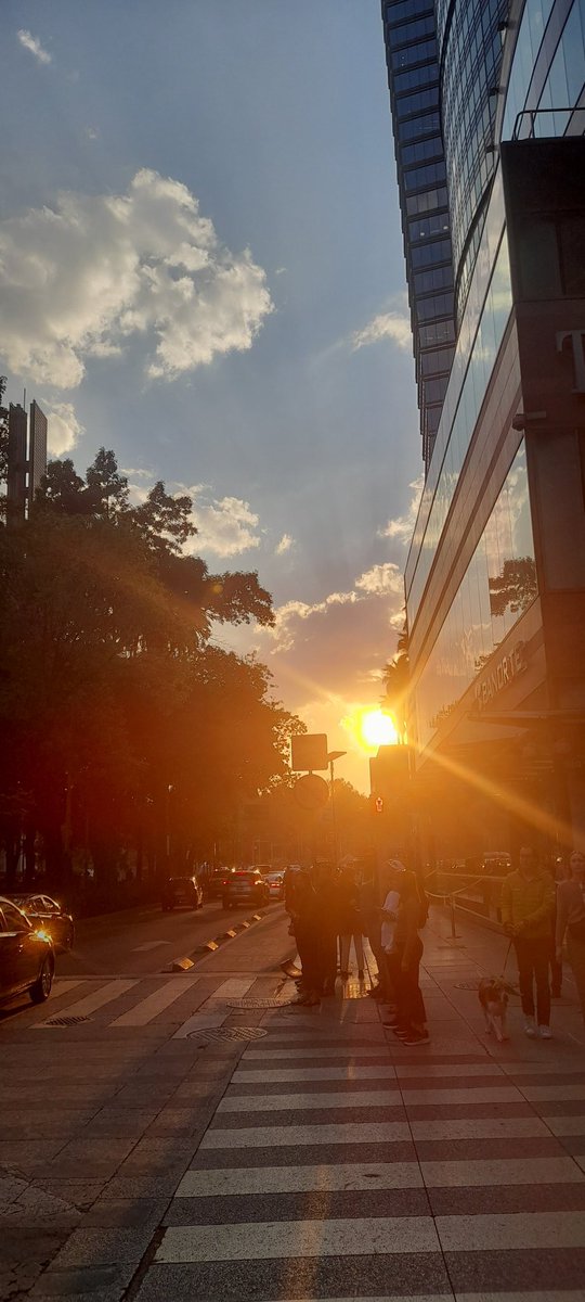 Recuerdo de un atardecer por Reforma, como me encantan los atardeceres