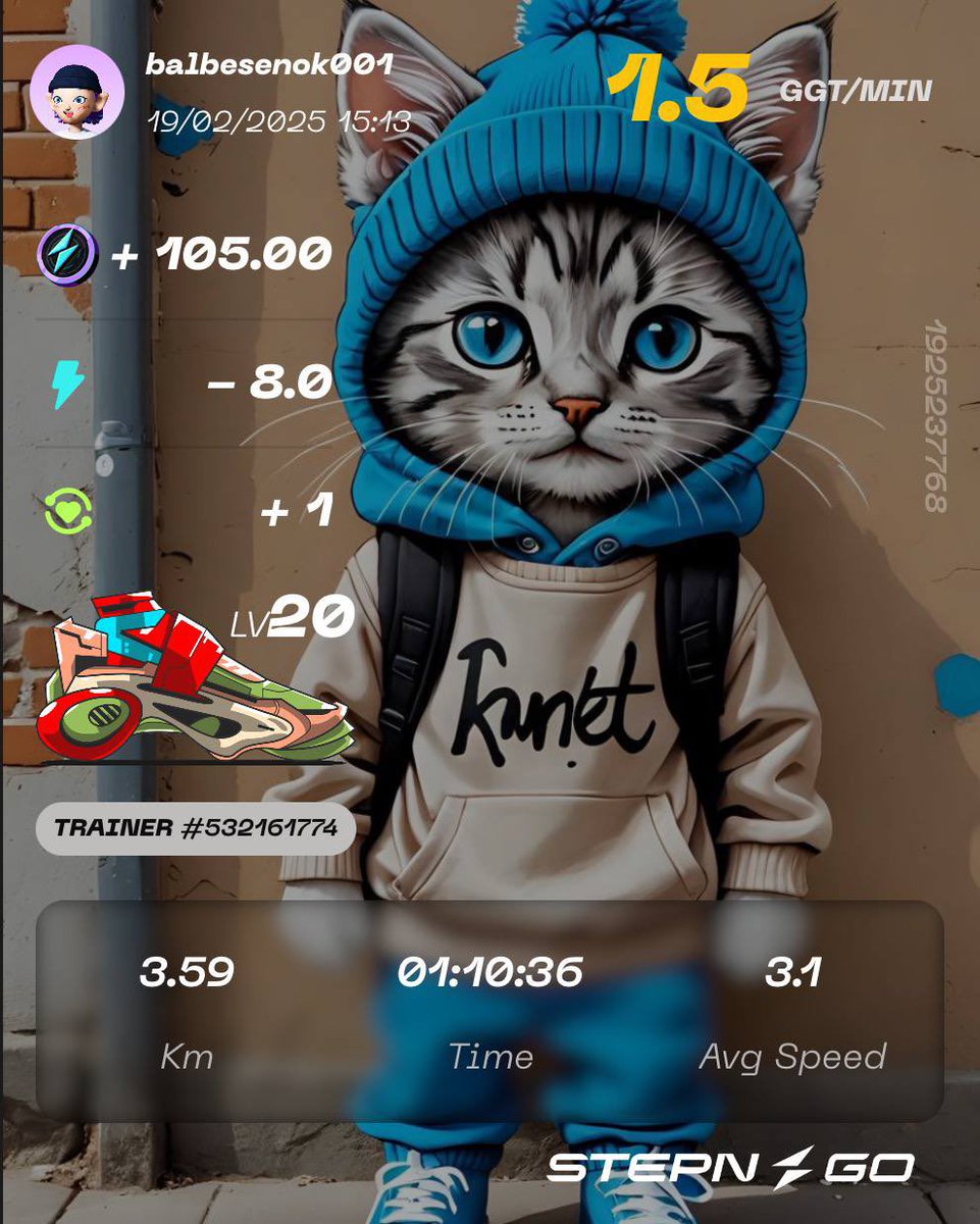 balbesenok's tweet image. #STEPNGO  LFGO 🚀.    840 #GGT  per day WITHOUT mints 😂🤷🏻‍♂️ waiting 25 february for uncommon  👟  all eyes on 25👀