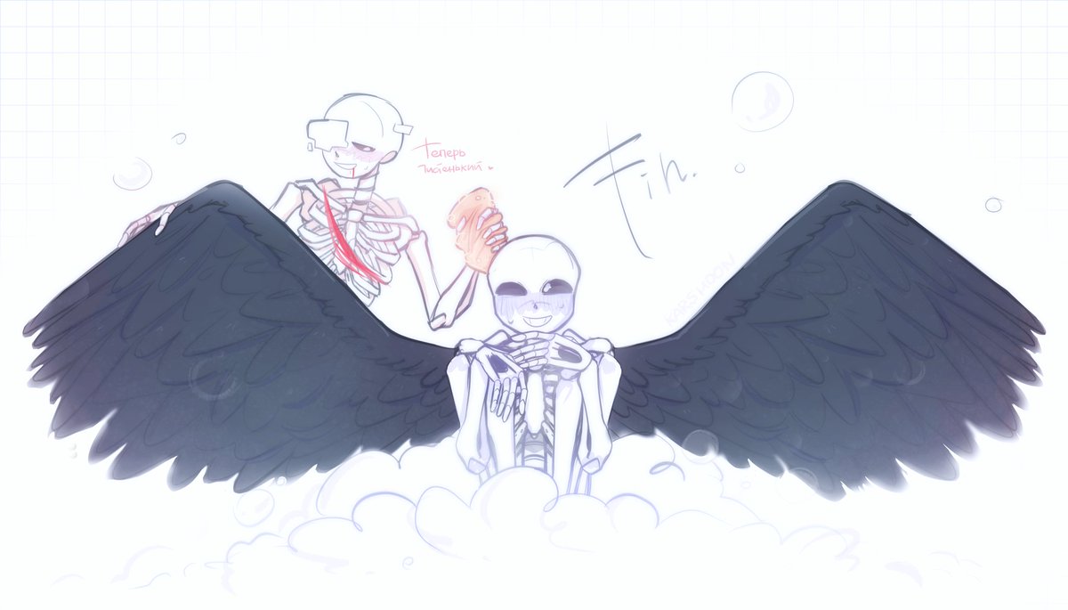 Remember it? Here's the finale!
#undertaleau #reapergeno #afterdeath #reapersans #genosans