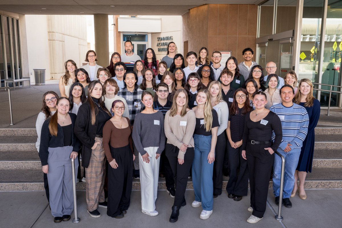 Earlier this month, Barrow hosted 40 #undergraduatestudents from <a href="/NAU/">NAU</a> for a day of tours &amp; talks. The group learned about a "day in the life" of a medical professional &amp; of a scientist, thanks to presentations by a #neurosurgery resident &amp; by neuroscientist Dr. <a href="/RitaSattler/">Rita Sattler</a>.