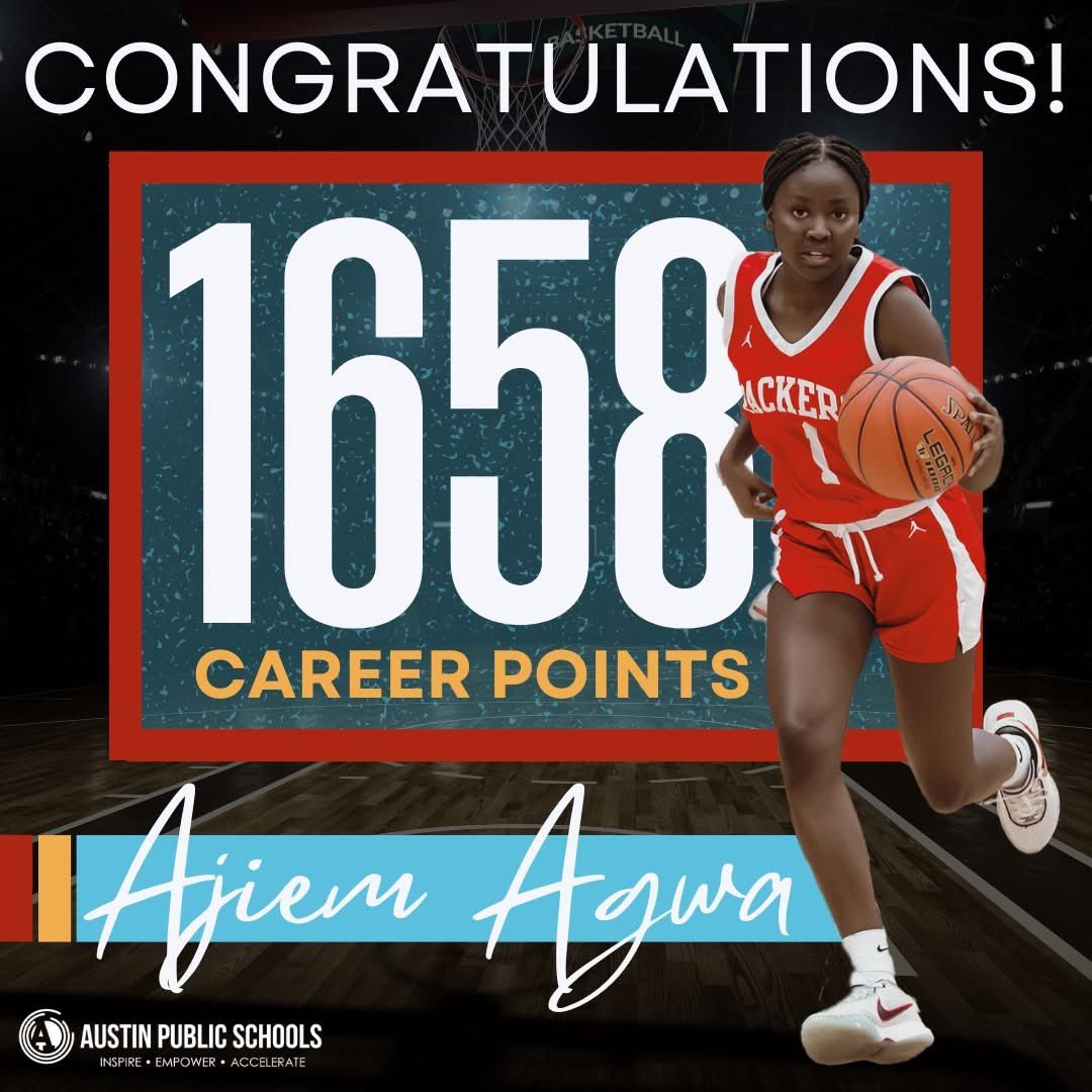Eric Zoske (@ezoske) on Twitter photo Congratulations to <a href="/Ajiem_Agwa/">Ajiem</a> for breaking the All Time scoring record for girls basketball at AHS. The school has had some great players in its past, but only one sits atop <a href="/AustinGirlsBB/">AHS Girls Basketball</a> <a href="/GMacHoops/">Grant McGinnis</a> <a href="/pbpruff/">Pat Ruff</a> <a href="/RockyHulneADH/">Rocky Hulne</a> <a href="/KIMTNews3/">KIMT News 3</a> <a href="/KTTCTV/">KTTC TV</a> Congratulations to <a href="/Ajiem_Agwa/">Ajiem</a> for breaking the All Time scoring record for girls basketball at AHS. The school has had some great players in its past, but only one sits atop <a href="/AustinGirlsBB/">AHS Girls Basketball</a> <a href="/GMacHoops/">Grant McGinnis</a> <a href="/pbpruff/">Pat Ruff</a> <a href="/RockyHulneADH/">Rocky Hulne</a> <a href="/KIMTNews3/">KIMT News 3</a> <a href="/KTTCTV/">KTTC TV</a>