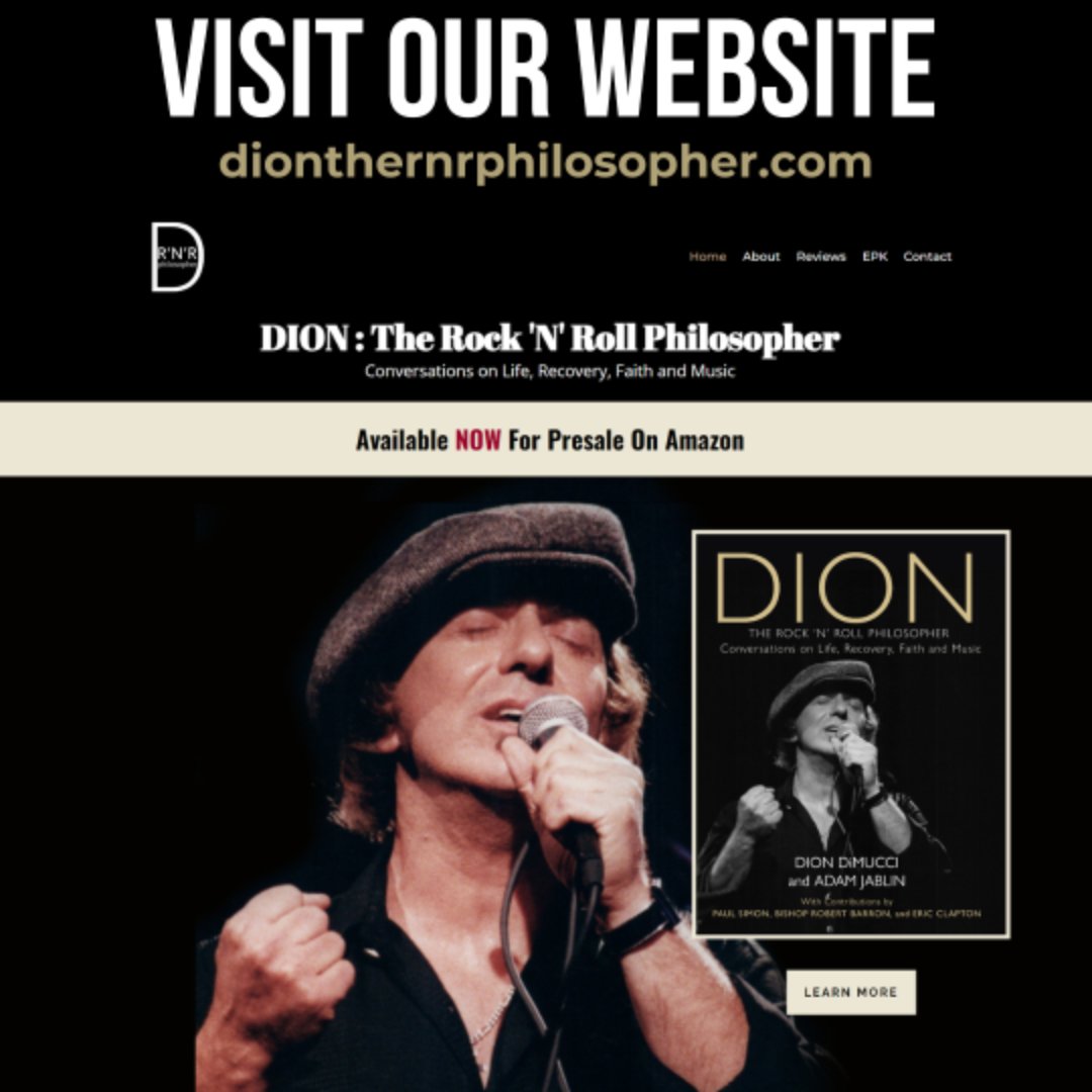Don't miss updates on Dion DiMucci and Adam Jablin's new book, "Dion: The Rock 'N' Roll Philosopher"! Learn about the authors, upcoming events, hardcover preorders, and more on our website diontherocknrollphilosopher.com. 
 
#diontherockphilosopher #website #rockandroll #bluesmusic