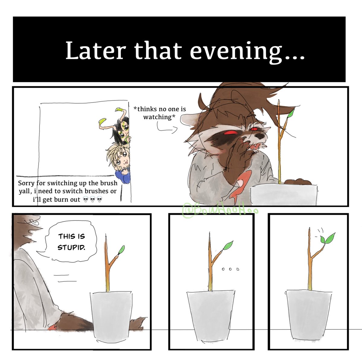 I couldn’t get it out of my head so I had to draw a continuation, first time drawing starlord and mantis btw💥🤸

#rocketraccoon #Starlord #Mantis #gotg #GuardiansOfTheGalaxy #MarvelRivals #MarvelRivalsfanart