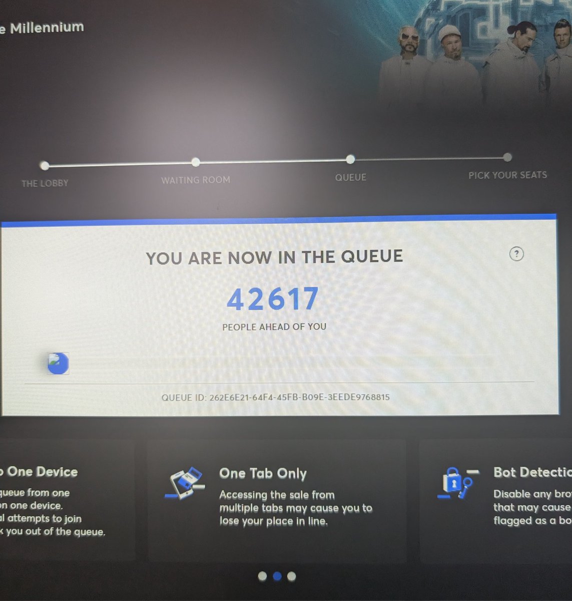 kruff14's tweet photo. @backstreetboys I don't know why I bother with presales anymore when this is what happens Every Time. #notevenachance #BackstreetBoys https://t.co/nfASsIlojv