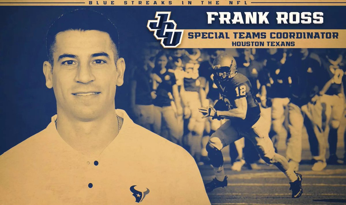 JCUAlumni (@jcualumni) on Twitter photo Congratulations to Frank Ross ‘10, Special Teams Coordinator for the Houston Texans, for winning the Houston Sports Awards' Community Impact Award! 🏆
Frank is just one of the many JCU alums who continue to live out the Jesuit mission of Service For & With Others. ⚡️ Congratulations to Frank Ross ‘10, Special Teams Coordinator for the Houston Texans, for winning the Houston Sports Awards' Community Impact Award! 🏆
Frank is just one of the many JCU alums who continue to live out the Jesuit mission of Service For & With Others. ⚡️