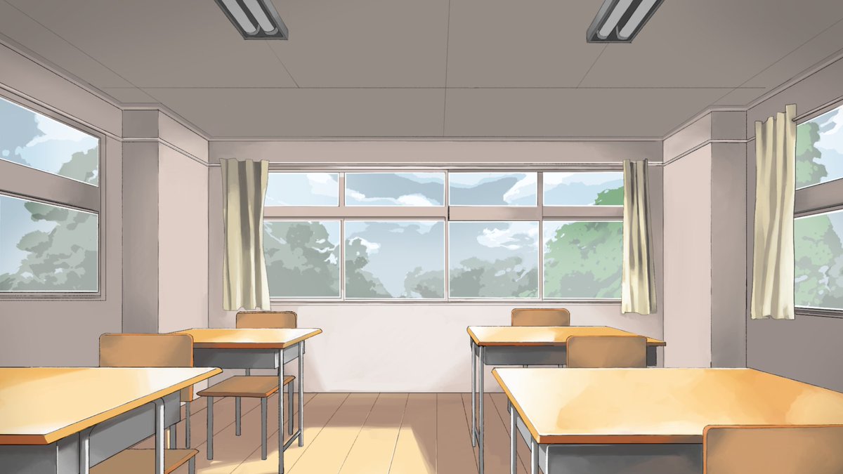 These are for that Clara and Midori visual novel. Background work  is tedious and I'm not good at it .
 So I'm making the backgrounds in blender in 3d, then try and make them look 2d. To prove my point the chalkboard pics are 3d,but the rest are drawn by hand.