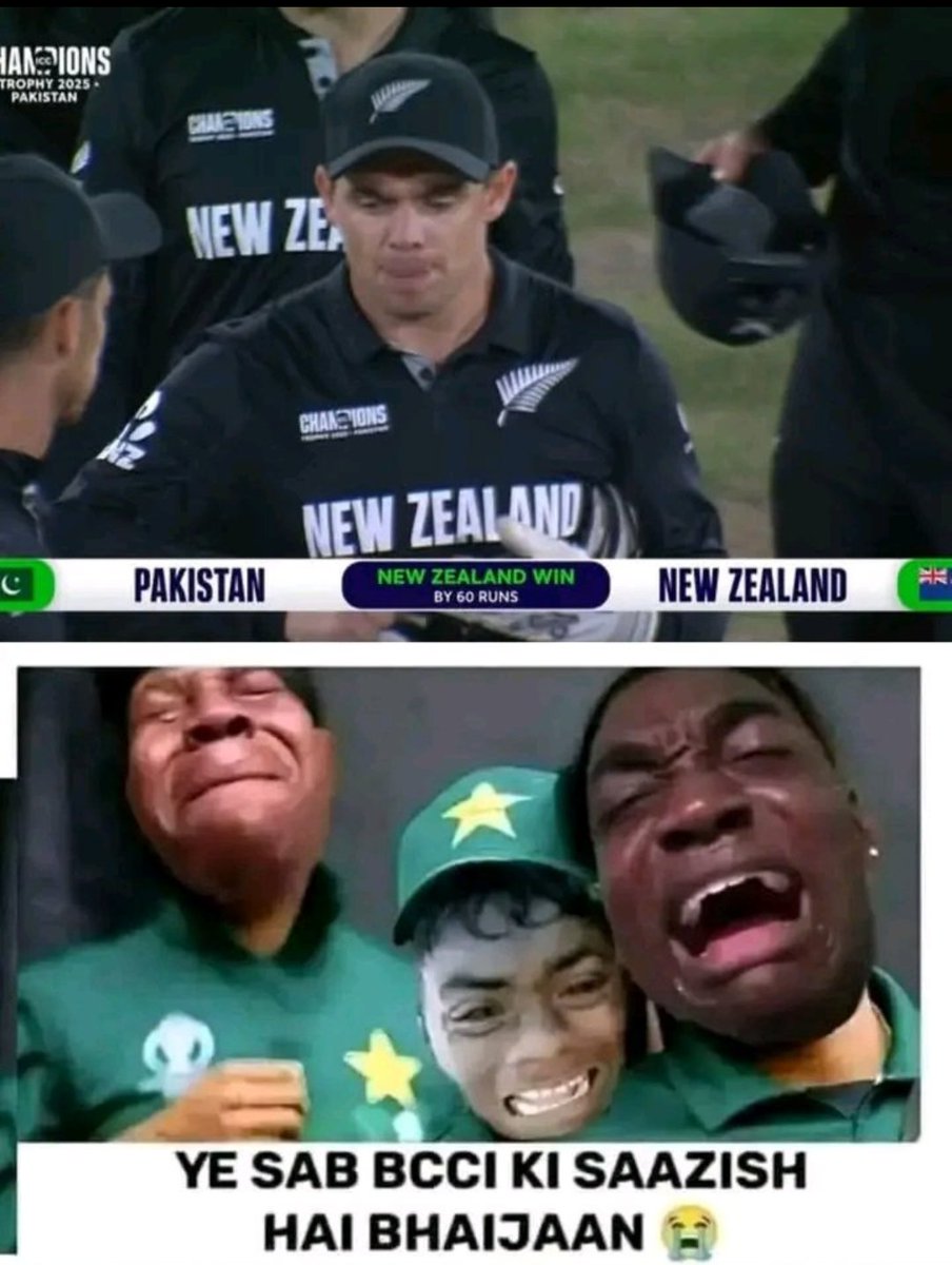 Pakistan journey of Champions Trophy 2025 : 

Started - 19 February 2025 😍
Ended - 19 February 2025 ☠️

#ChampionsTrophy2025 #ChampionsTrophy #PAKvNZ #PakvsNz #PakistanCricket