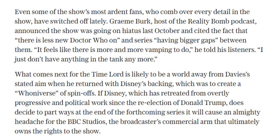 graemeburk's tweet image. While it's always gratifying to discover someone from the Telegraph is listening to my podcasts, using a quote where I talk about my burnout about producing content for a podcast with fewer and fewer TV episodes is NOT the same thing as  "switching off" watching Doctor Who.
