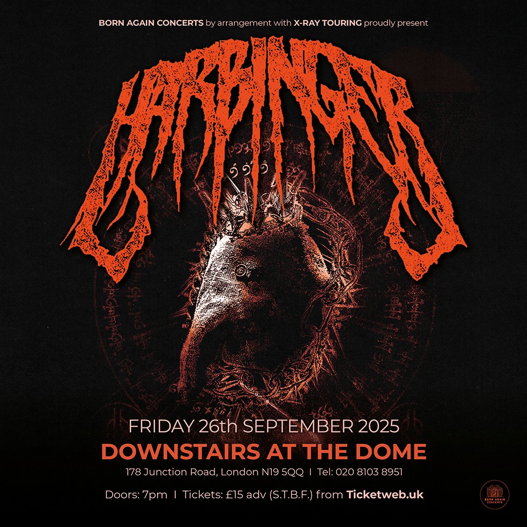 On Sale Thursday 🤘 UK metal force @HARBINGERriffs announced to hit #TheDome, Friday 26th September, following on from their giant support with <a href="/EEarthBand/">Enterprise Earth</a> and <a href="/DistantNL/">DISTANT</a> TONIGHT!

🎟️ tinyurl.com/BAharbinger

🎵 youtu.be/0UUZY-gY-Pk