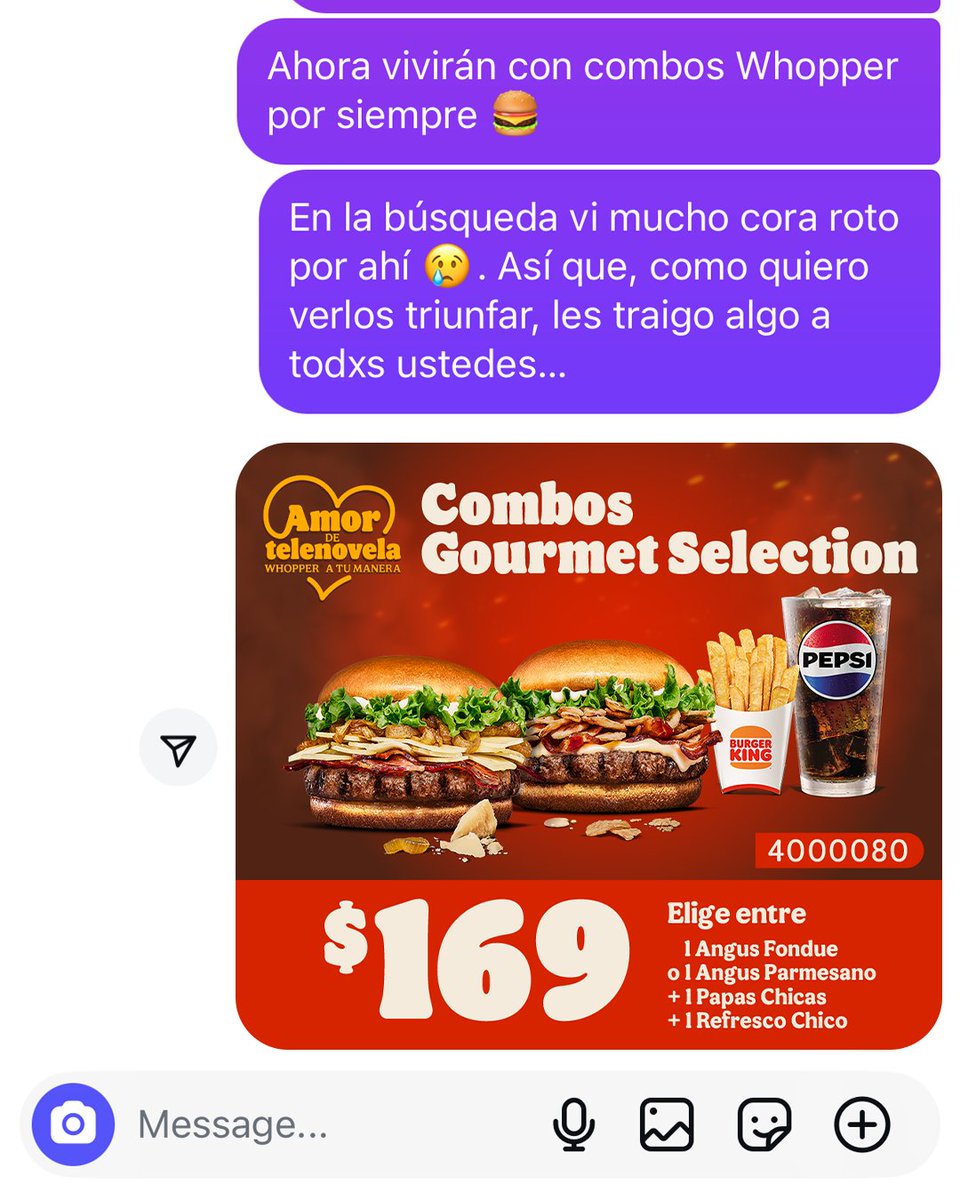En el amor a veces se pierde… pero en BK siempre se gana. 🍔 Aquí un curita para esos coras rotos. ¡Misión cumplida, soldados! 🕵️‍♂️
