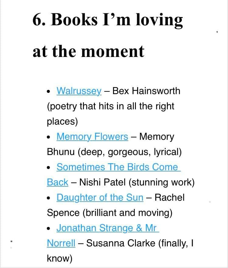 Bex Hainsworth (@poetbex) on Twitter photo Huge thank you to <a href="/EMCWritesThings/">Elizabeth M Castillo</a> for the shout-out! Elizabeth's newsletter is an essential for all indie poets and you can sign-up here:
elizabethmcastillo.net
If you'd like a signed copy of Walrussey, my debut pamphlet of ecopoetry, drop me a DM - Β£10 via PayPal inc. P&P π Huge thank you to <a href="/EMCWritesThings/">Elizabeth M Castillo</a> for the shout-out! Elizabeth's newsletter is an essential for all indie poets and you can sign-up here:
elizabethmcastillo.net
If you'd like a signed copy of Walrussey, my debut pamphlet of ecopoetry, drop me a DM - Β£10 via PayPal inc. P&P π