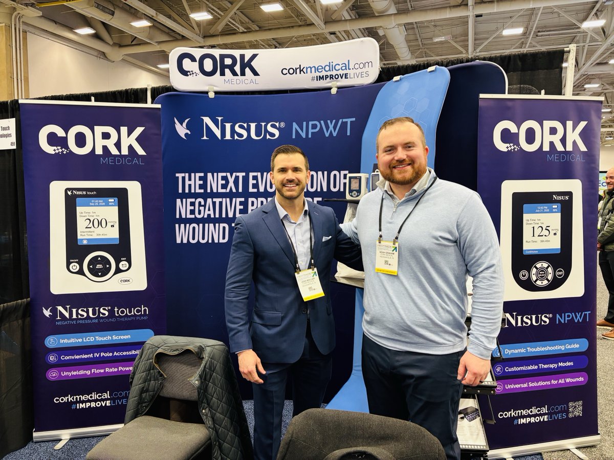 CorkMedical's tweet photo. We’re in Dallas and excited to show @MedtradeConnect attendees how we’re revolutionizing negative pressure wound therapy! Come and see us at booth 457 (near the New Product Pavilion) today from 9am-5pm and tomorrow from 10am-3pm. https://t.co/gph4erZ20n

#ImproveLives #WoundCare https://t.co/uFjL1dNMXD