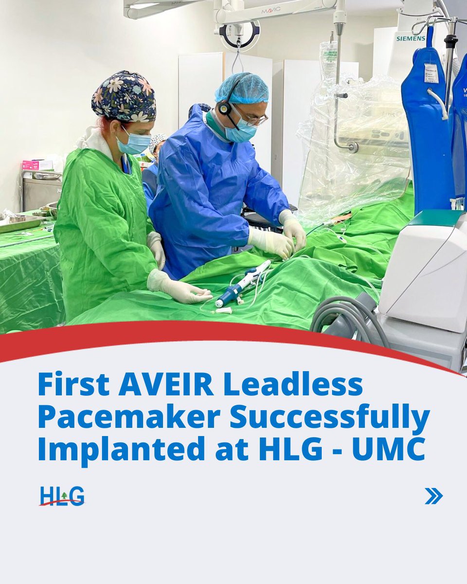 geitaoui's tweet photo. First AVEIR leadless pacemaker implantation in Lebanon at HLG - UMC! 
A groundbreaking achievement in electrophysiology. 🙌🇱🇧 

#MedicalInnovation #Electrophysiology #AVEIR #Lebanon https://t.co/rrcJLImAMt