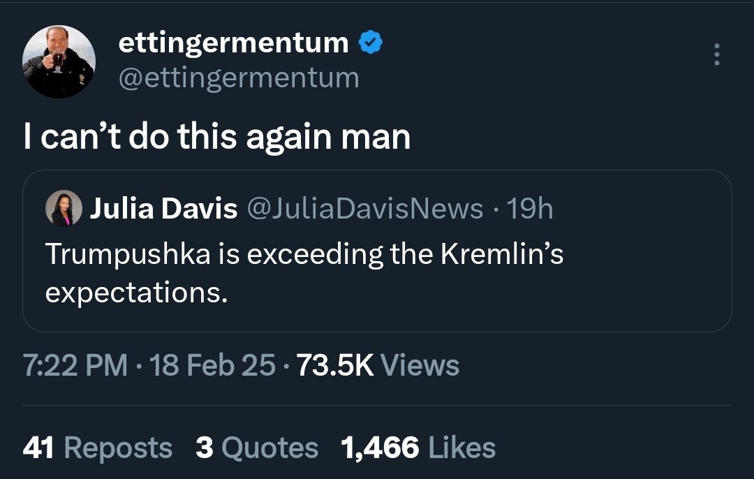 it's very important that we all collectively stop pretending the libs weren't 100% right about Russia