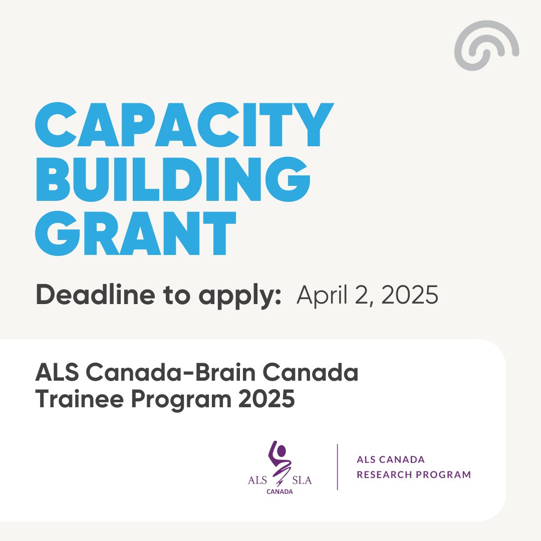 Brain Canada is excited to collaborate with <a href="/ALSCanada/">ALS Canada</a>  to launch the ALS Canada-Brain Canada Trainee Program 2025.
 
Both Brain Canada and ALS Canada believe that attracting the brightest minds to ALS research will contribute to a succession plan for the Canadian ALS research