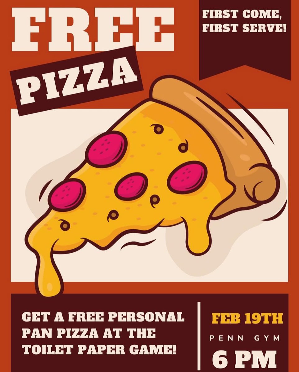 We have it all going down in Penn Gym tonight! 

🌭 50 Cent Hot Dogs 
🧻 Throw some TP and grab a t-shirt
🏀WBB @ 5:30 PM &amp; MBB @ 7:30 PM 
⛹️‍♂️ Halftime Contest for $500
🎟️ 50-50 Raffle 
🍕First come, first serve pizza by CAB!