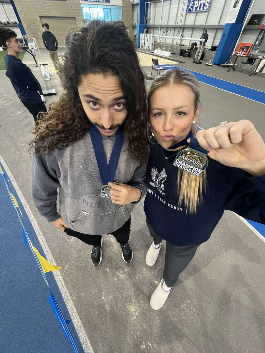 Cowboyjoeradio.com would like to be the first to congratulate the 2025 #northstarathleticassociation #indoortrackandfield Champions of Character winners #maddisonwahl and #carlaskins of #dickinsonstateuniversity