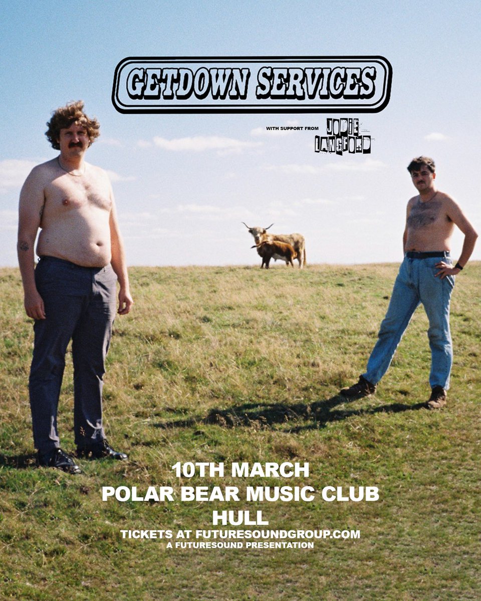 Futuresound (@futuresoundshow) on Twitter photo .@GetdownServices bring their Post-Brexit apocalypse disco to <a href="/PolarBearRoars/">Polar Bear Music Club</a> next month, fresh from a huge sold out UK tour
Support from <a href="/langfordlegs/">Jodie Langford</a>
🎟️ futuresound.seetickets.com/event/getdown-… .@GetdownServices bring their Post-Brexit apocalypse disco to <a href="/PolarBearRoars/">Polar Bear Music Club</a> next month, fresh from a huge sold out UK tour
Support from <a href="/langfordlegs/">Jodie Langford</a>
🎟️ futuresound.seetickets.com/event/getdown-…