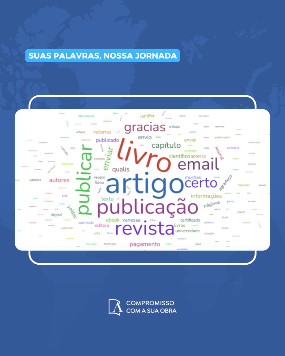 AtenaEditora's tweet photo. Na Atena Editora, cada palavra sua constrói nossa jornada!

Em cada período, nossa nuvem de palavras destaca o valor do relacionamento que cultivamos com você, reforçando nosso compromisso em evoluir e oferecer sempre o melhor

#AtenaEditora #nubank #editora #publicarartigo https://t.co/SOAazGYuYX