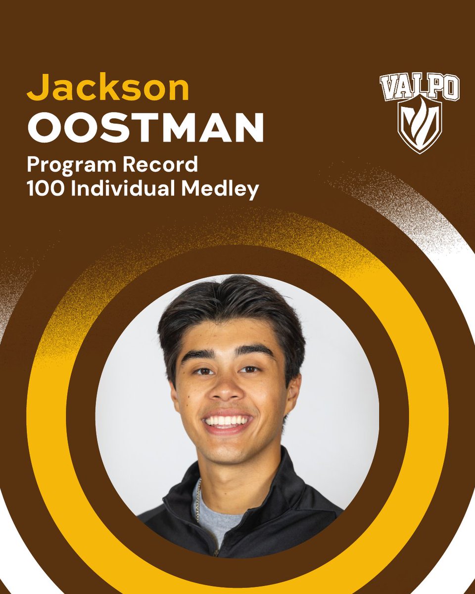 valpoathletics's tweet photo. Not 1, not 2 but 3️⃣ program records for the @valposwim men today in the first time trial session at the MVC Championships!

🏊‍♂️ Jackson Oostman, 100 IM
🏊‍♂️ Luke Snider, 50 breast
🏊‍♂️ Andrew Berzai, 200 breast

#GoValpo https://t.co/MSGBbl12u5