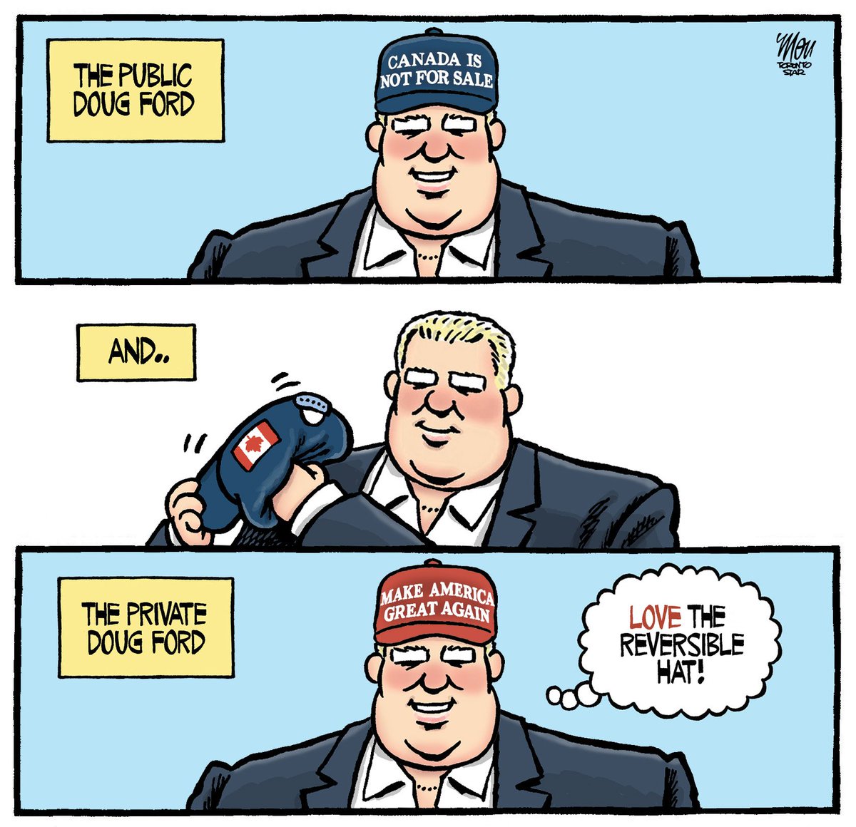 TheReal_UB's tweet photo. When you go to #Vote NEVER forget that @fordnation was HAPPY that Trump won. All the while knowing that Trump campaigned on putting #Tariffs on Canadian goods. Either Ford is stupid or a #MapleMAGA! Either way #FordMustGo! Don't #VoteSplit, #VoteFordOut. #StandWithCanada #onpoli https://t.co/sfauEBnOiI