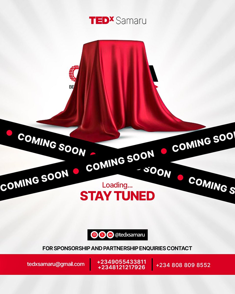 tedxsamaru's tweet image. We&apos;re baccccckkkkkkkk🚀

Tell a neighbor to tell another neighbor

TEDx SAMARU IS BACK LIKE WE NEVER LEFT 

#ted× #tedxtalks #technology #tedx2025