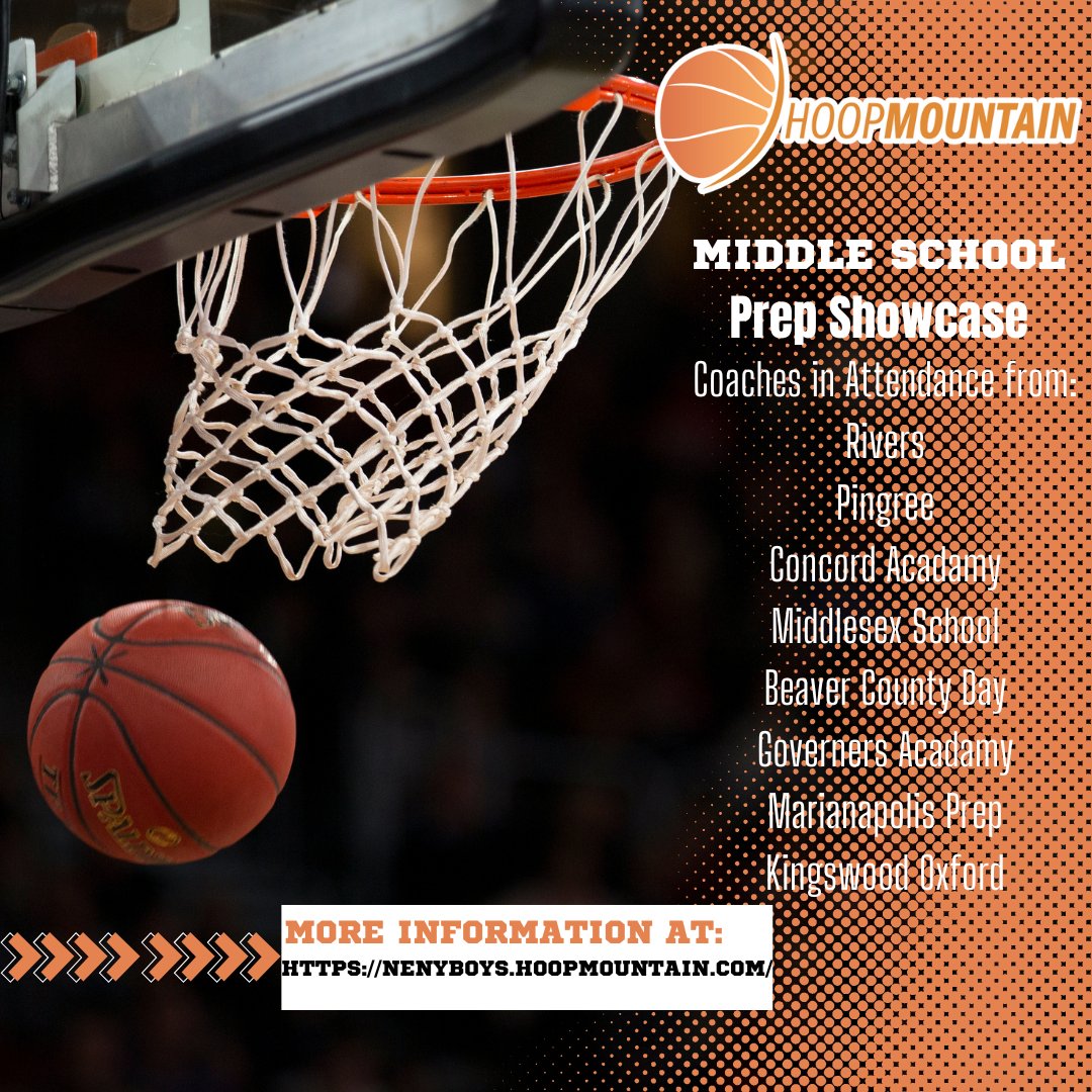 Make sure to check out our Middle School Showcase on March 15th at the Rivers School!
More Information at the Link below:
nenyboys.hoopmountain.com