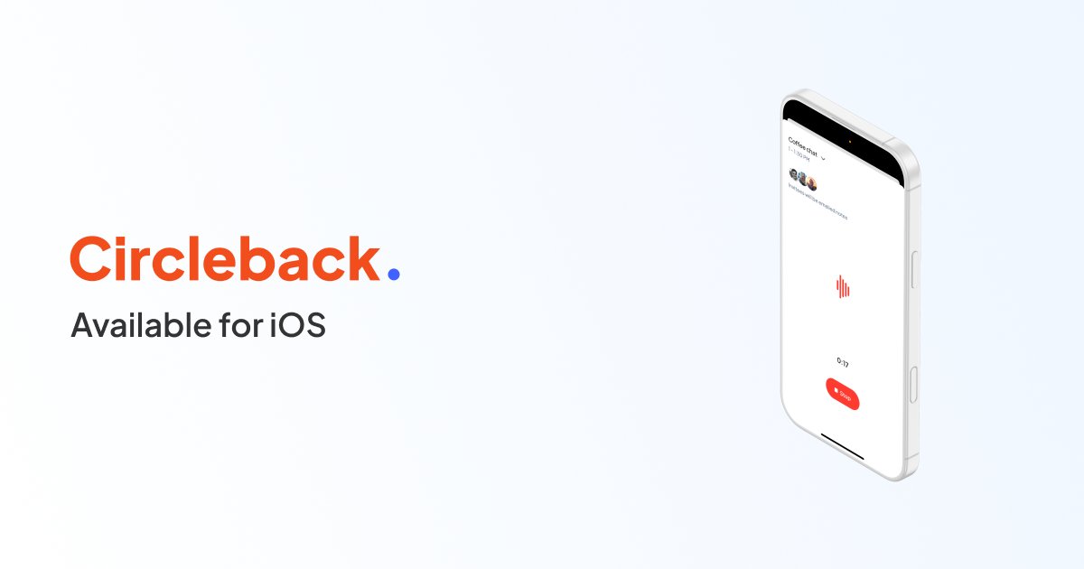 circlebackai's tweet image. Circleback is now available for iOS!
Download it on the App Store today to capture and access your meetings anywhere.
apps.apple.com/app/id67389710…