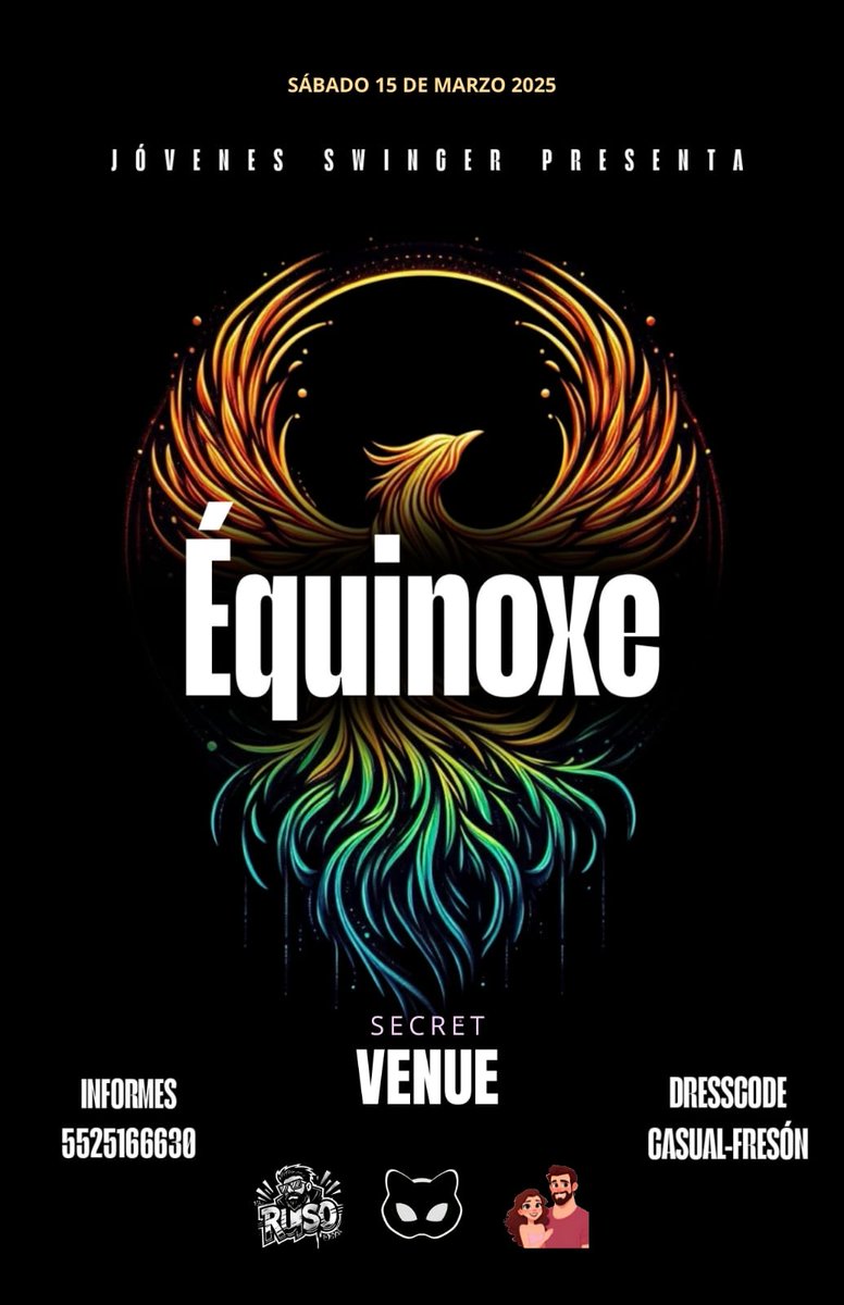 ÉQUINOXE 🌗
Bienvenidxs a una nueva etapa de Jóvenes Sw, una en donde la seguridad, la sensualidad y la diversión estará al alcance de ustedes. ¿Quieres descubrir nuevas experiencias sin temor a divertirte?, no lo pienses más... Se parte de la evolución, se parte del ÉQUINOXE!