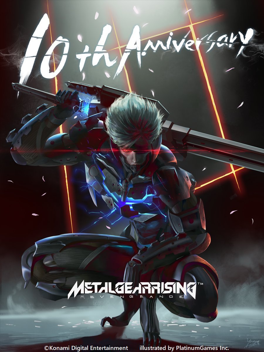 Artwork via Platinum Games from Metal Gear Rising's 10th anniversary celebrations.
