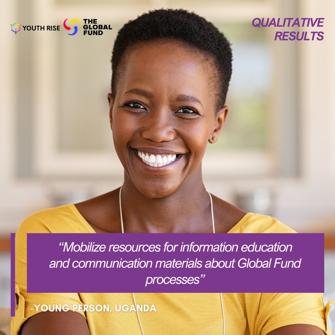 ENGAGEMENT 🤓

Participants share with us some of factors that promote young people’s engagement in the Global Fund advocacy ecosystem!

Complete report available here: youthrise.org/resources/elev…📌

#youthvoices #advocacy #ecosystem #youthengagement #GFAE #theglobalfund #youthrise