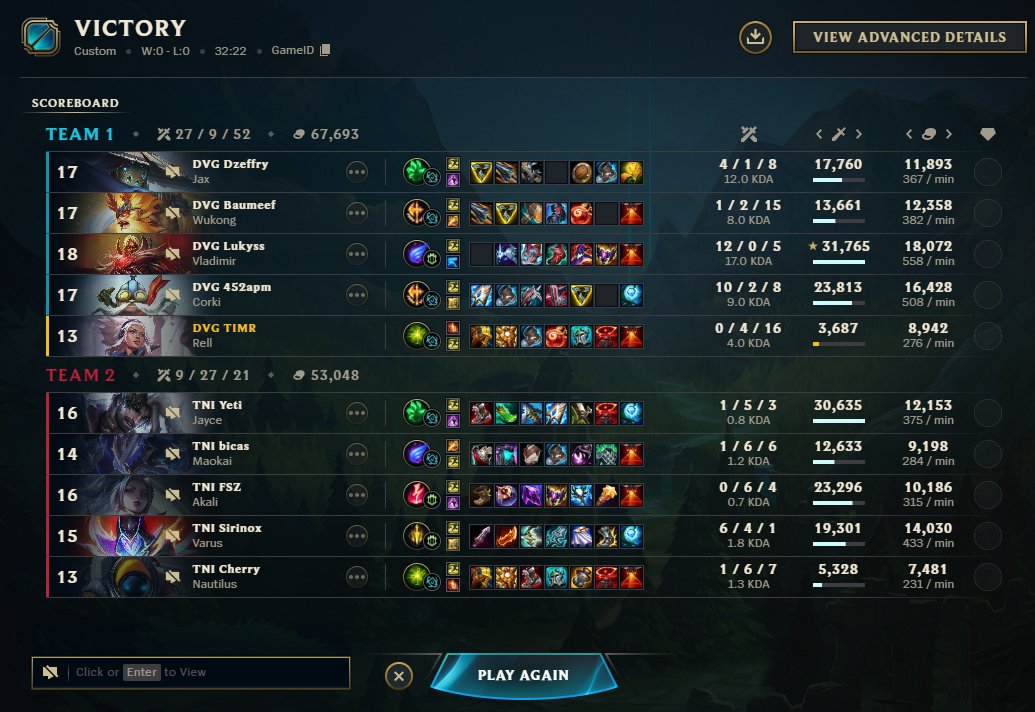 Even the biggest champ needs a break☕️
2:0 vs <a href="/taniesportscz/">TaniEsportsCZ</a> hulbadeluxe