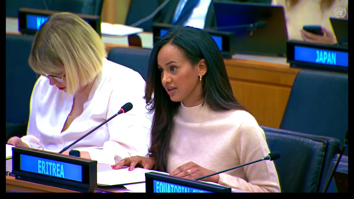 MeronRebecca's tweet photo. Team @Eritrea_UN  in action. At the 2025 session of the Special Committee on the UN Charter, we reiterated #Eritrea’s longstanding views on the illegality of #UCMs as a means to influence a State’s internal affairs and we call for such practice to cease!🇪🇷 https://t.co/mbhRh19njY