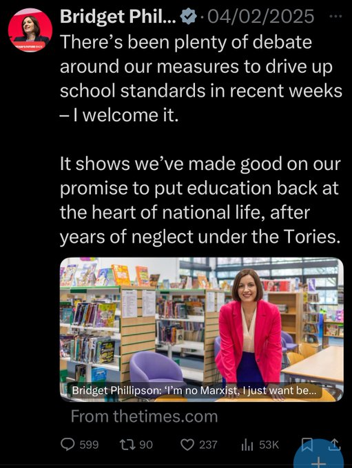EducationNotTax's tweet photo. You say you welcome debate, @bphillipsonMP—so prove it. Join your colleagues on March 3rd and debate #SchoolFeeVAT. The consequences since its implementation are clear, and despite your pre-VAT confidence, the realities demand urgent review:

📉 Rising fees—VAT hasn’t been absorbed, parents are paying more
🏫 State school pressure—you predicated 3000 displaced students, more than 10,000 already forced into an overstretched system
💷 Higher costs for all—inflation up, interest rates stay higher for longer
⚠️ Unintended consequences—schools cutting bursaries & staff
#EducationNotTax